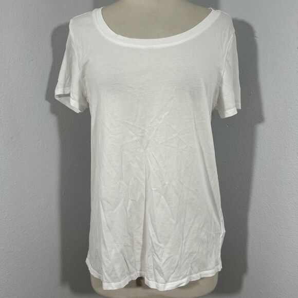 Quince T Shirt Womens Large White‎ Crew Pullover Minimalist Preppy - Picture 1 of 7